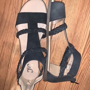 JG Gladiator Gray Strappy Sandals
